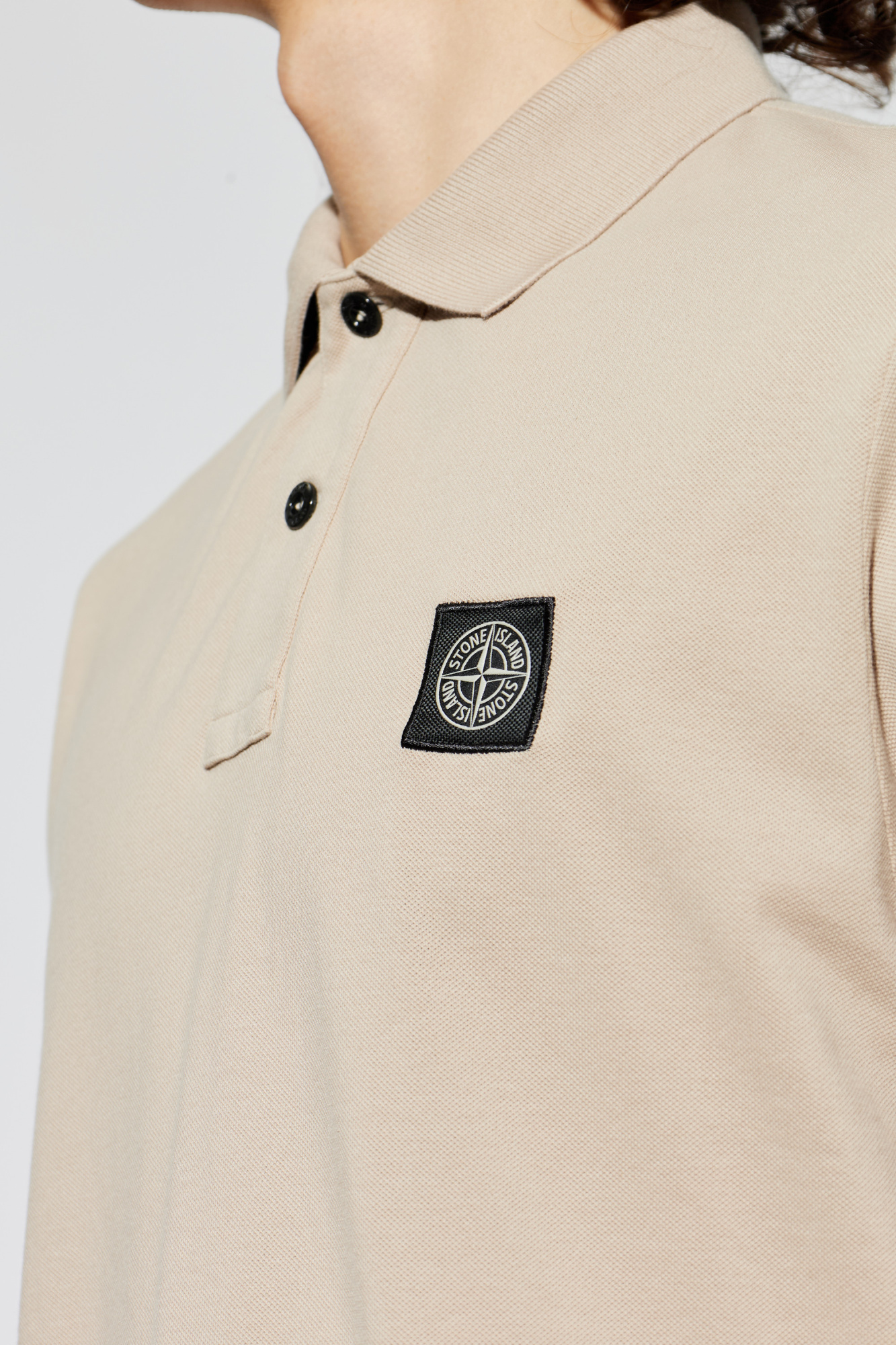 Beige Polo shirt with logo patch Stone Island - Vitkac France